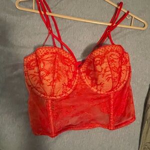 Victoria secrete Red Lace Women's Intimate Top